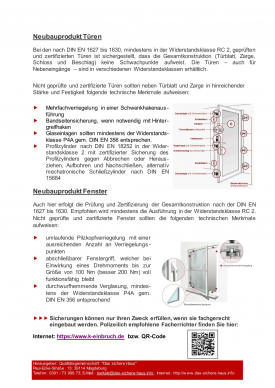 Informationsblatt fr Architekten und Bauherren